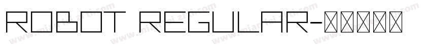 robot regular字体转换